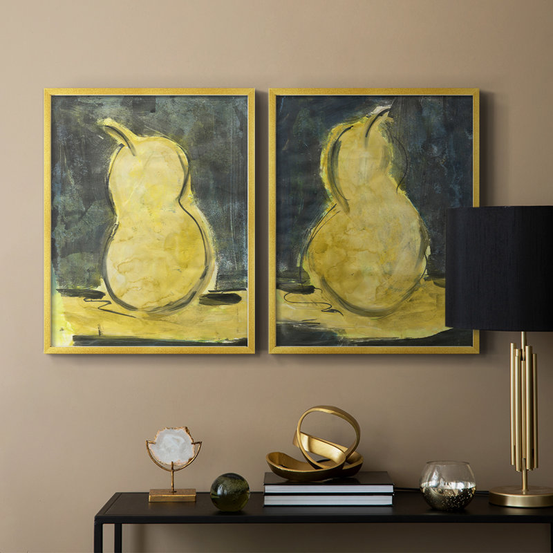 «Urban Pear I», reproduction encadrée de qualité supérieure - prête à être accrochée - aucun clou requis - aucun clou requis