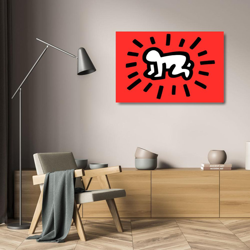 Bébé rouge, H 16 po x l 24 po