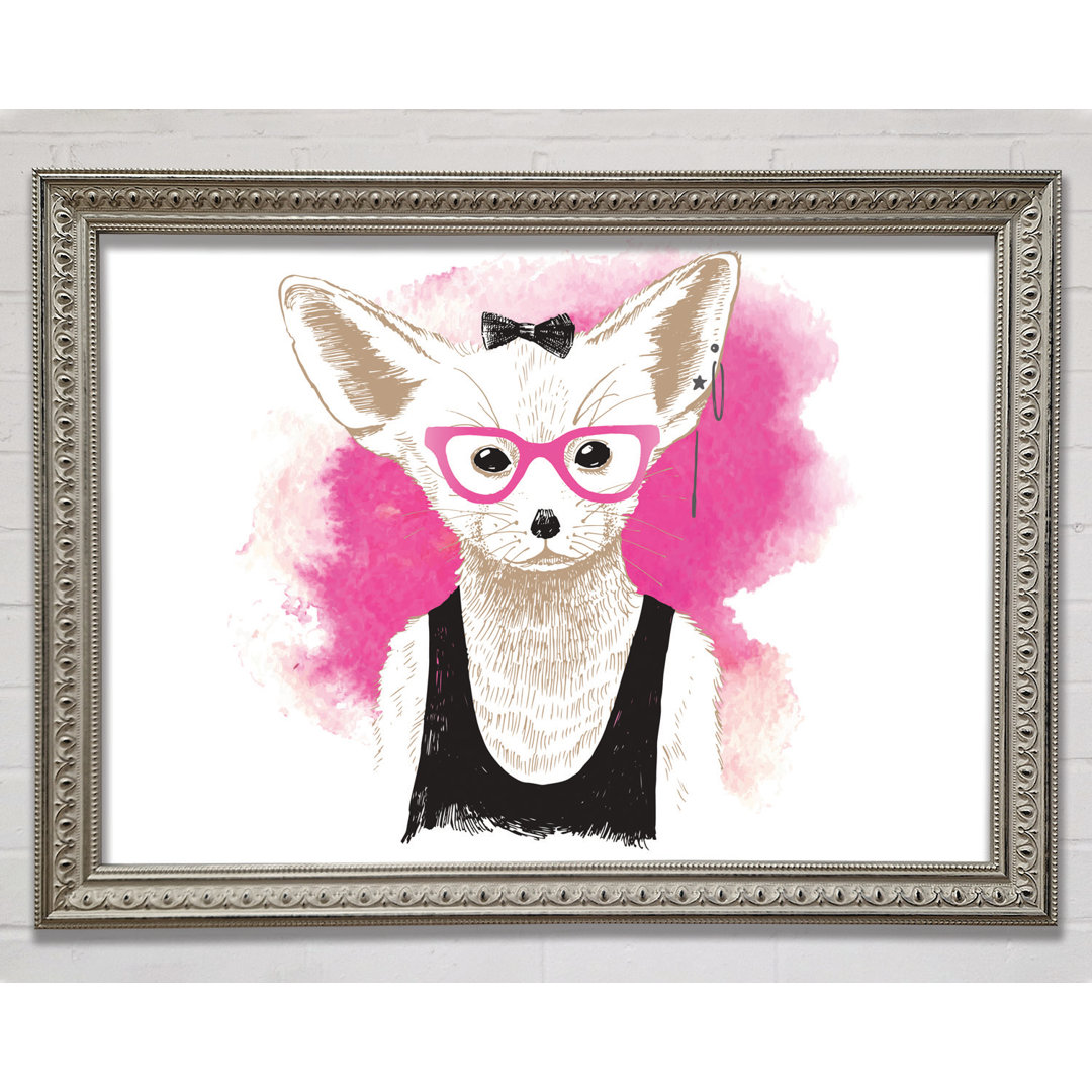 Arctic Fox Bow Pink Brille - Druck