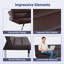 Canapé-lit moderne convertible en similicuir futon de 68,8 po Apolonia-922443512