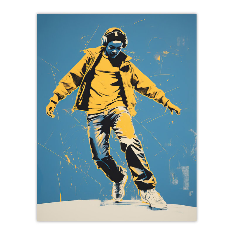 Wall Art Print Dancing Through Life Blue Teen Living Room