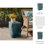 Tabouret de jardin en céramique avec texture ondulée - table d'appoint verte de 19 po pour une utilisation intérieure ou extérieure