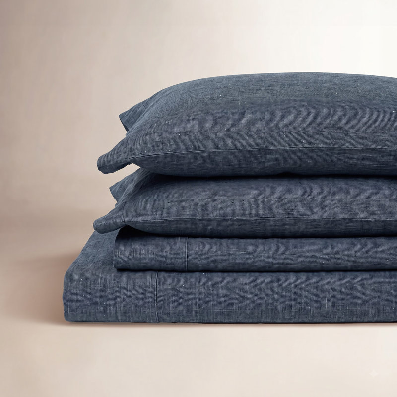 Jovi Linen Ink Sheet Set, King Sheet Set