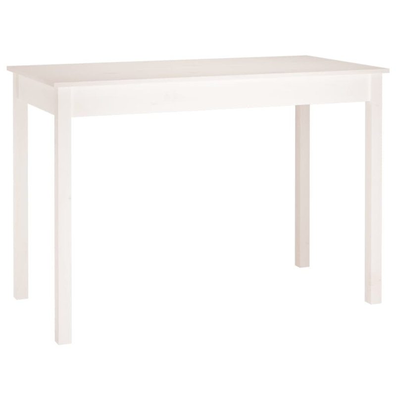 Dining Table 43.3"X21.7"X29.5" Solid Wood Pine, White