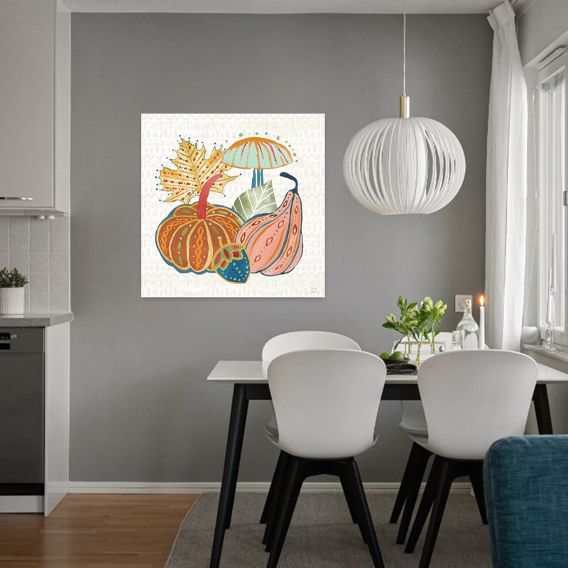 Moisson fantaisiste moisson VI, art abstrait d'automne, H 32 po x l 32 po