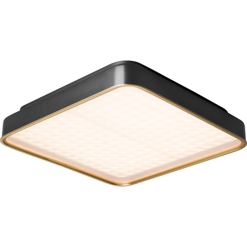 Rifet Flush Mount, Taupe, 2.8" H x 12" W x 12" D