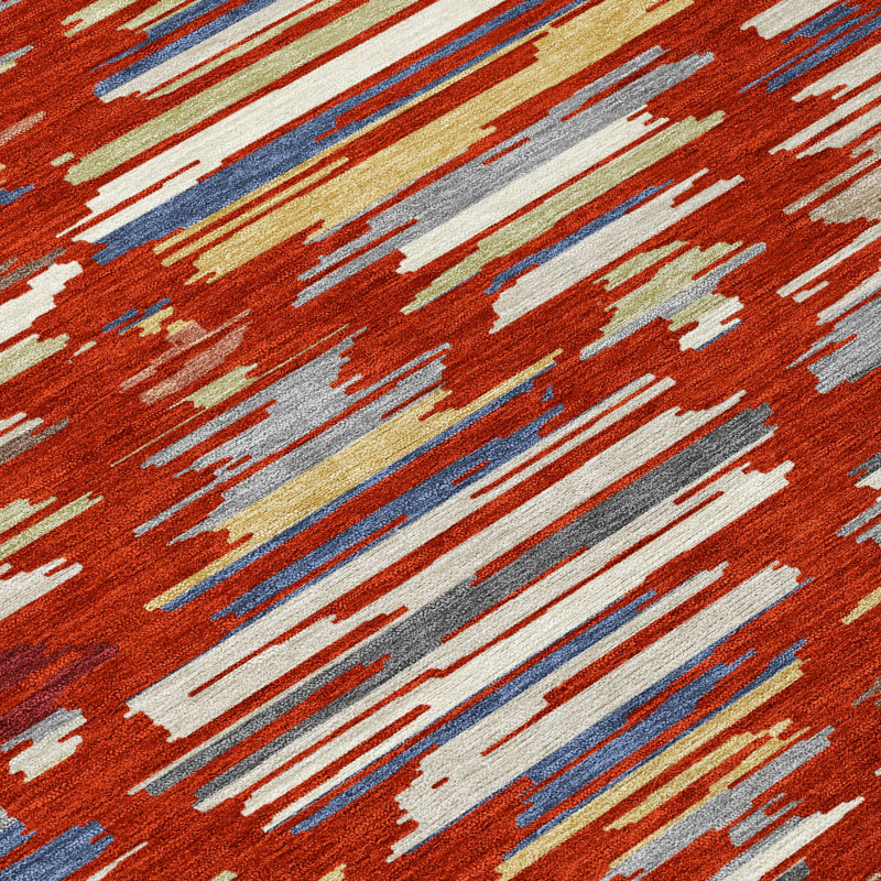 Machine Washable Indoor/Outdoor Chantille ACN2502 Southwest Rug, Runner 2'3" x 7'6", Red
