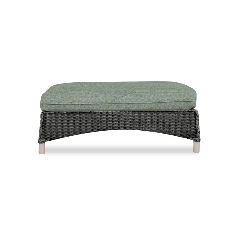 Mandalay Outdoor Ottoman, Remy Shadow, Ebony