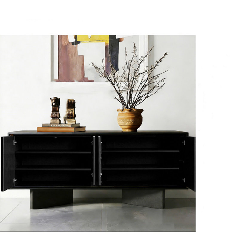 Buffet grande capacité à quatre portes, H 35,43 po x l 62,99 po x P 15,75 po