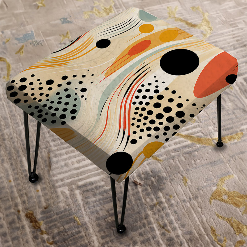 Tribal Essence Polka Dots Pattern - Polka Dots Rectangle Ottoman