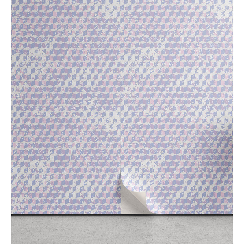 Panneau de papier peint adhésif à motif grunge Chaddy, L 13 po x L 100 po