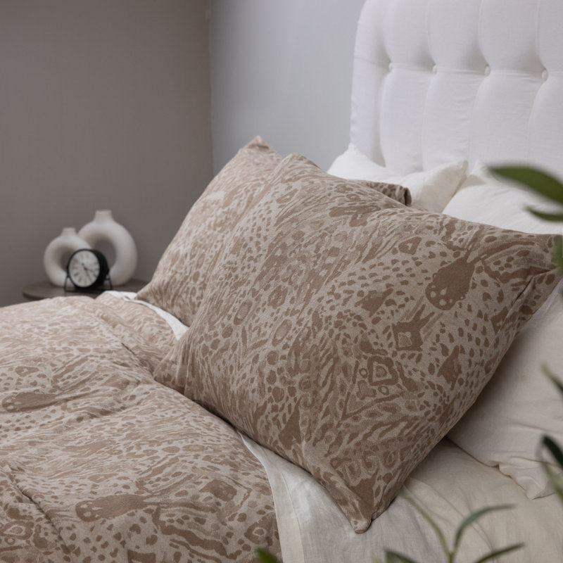 Housse de couette Ramus, champignon, grand, Housse de couette pour grand lit, Brun