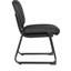 Chaise d'invité noire en tissu