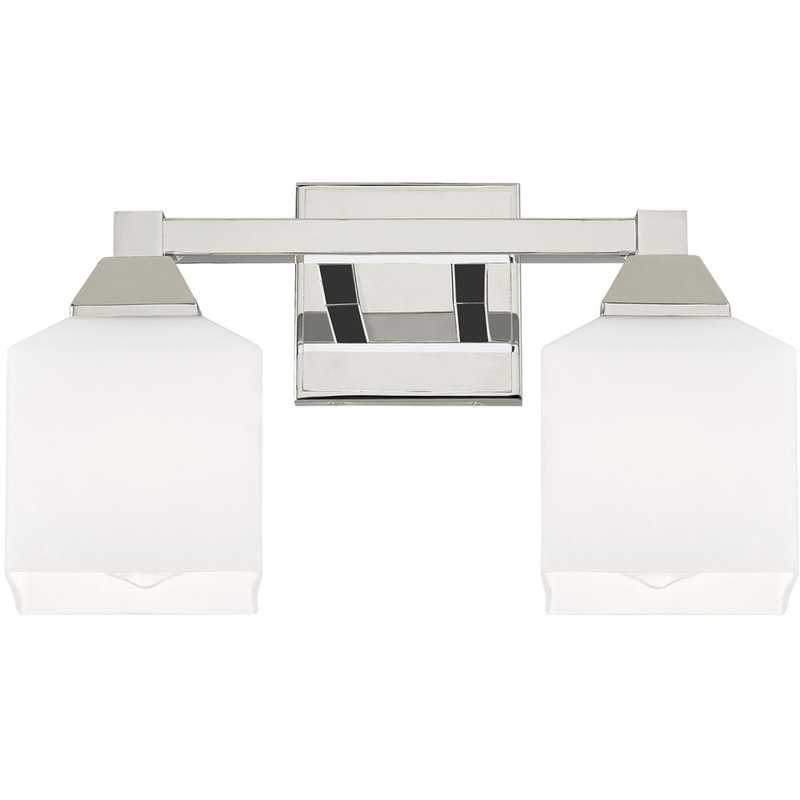 Éclairage pour meuble-lavabo à 2 lumières Befort, Chrome poli