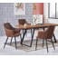 Maramec Faux Leather Dining Chairs - Ergonomic back with Strong Metal Legs - Modern Armchair for Dining Room Living Room Restaurants-1251302896