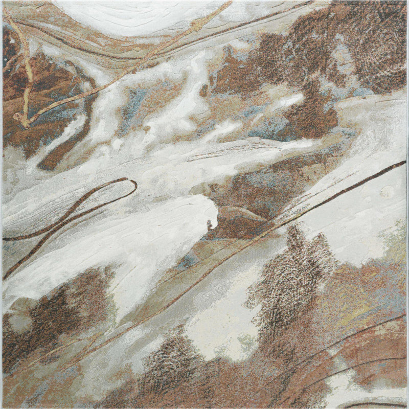 Amandla Abstract Area Rug, Square 200cm