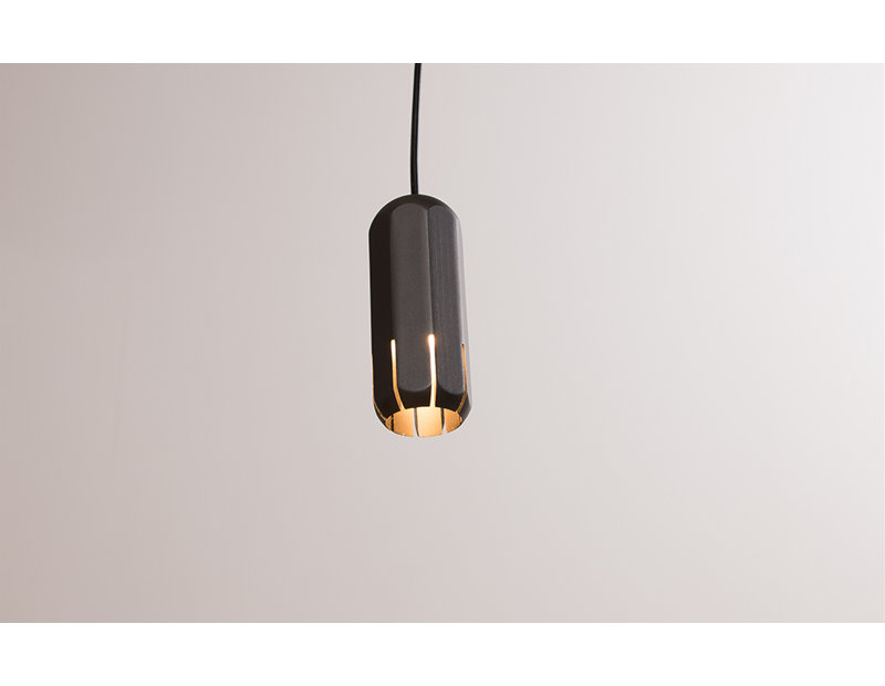 Brixton 1 - Light LED Pendant, 4.5" H x 1.75" W x 1.75" D, Graphite