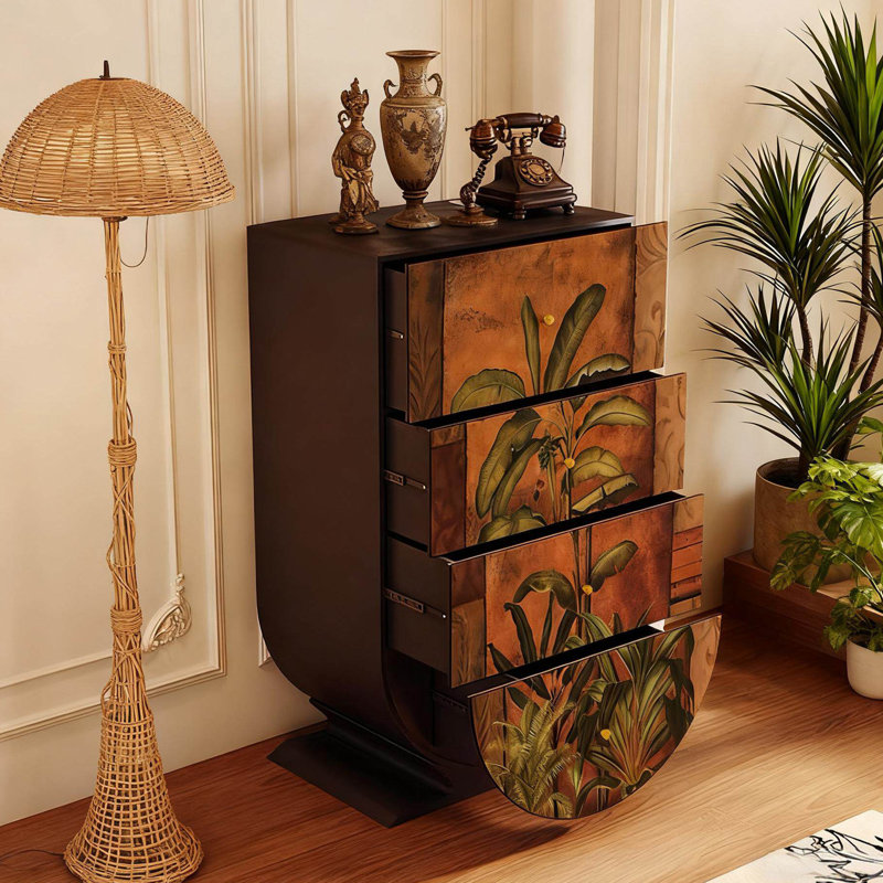 Armoire d'entrée à quatre tiroirs Mid-Century