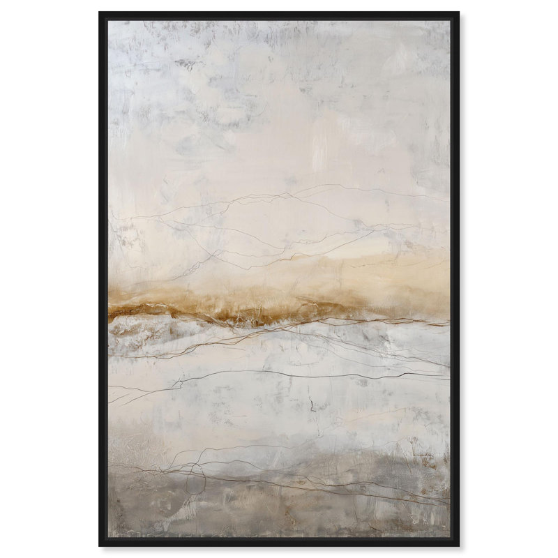 Décoration murale boho Cracked Earth II par Art Remedy, cadre noir, 24 x 36, H 37 po x l 25 po, Cadre noir