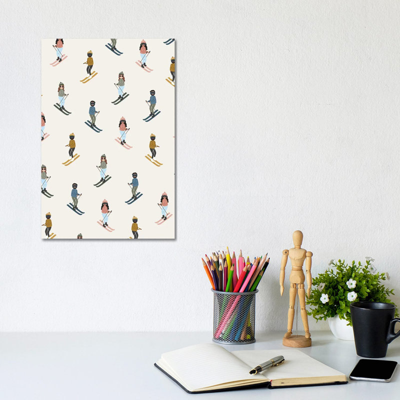 Ski Day - Wrapped Canvas Painting, 20.32 cm H x 30.48 cm W