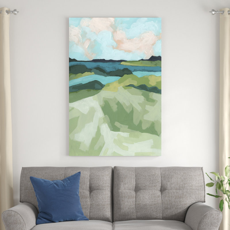 «River Prism II» par June Erica Vess - peinture sur toile tendue, H 48 po x l 32 po