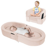 Toddler Travel Bed, 2-in-1 Travel Toddler Bed Chair, Removable And Washable Portable Toddler Bed