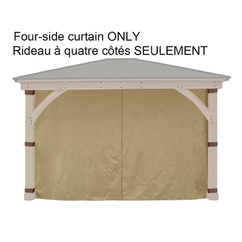 APEX GARDEN Polyester Side Wall for Gazebo, Beige