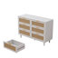43,31 po Armoire de rangement en rotin 6 tiroirs