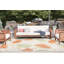 Tapis intérieur / extérieur en polypropylène tissé à plat réversible Valery - orange -88088560