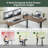 Electric Height Adjustable L Shaped  Home Office Table-243385529