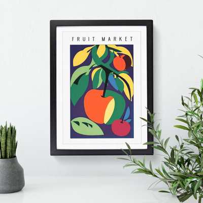 Apple Fruit Market Exhibition Vol.6 - Single Picture Frame Print on Wood