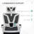 High Back Home Office Chair, Fabric Computer Desk Chair With Adjustable Headrest, Lumbar Support, Armrest, Foot Rest, Reclining Back