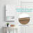 Wall Mount Bathroom Single Door Storage Cabinet With Height Adjustable Shelf, White