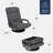  360-Degree Swivel Gaming Floor Chair W/ Armrest Handles, Foldable Adjustable Backrest - Dark Gray-1950952718