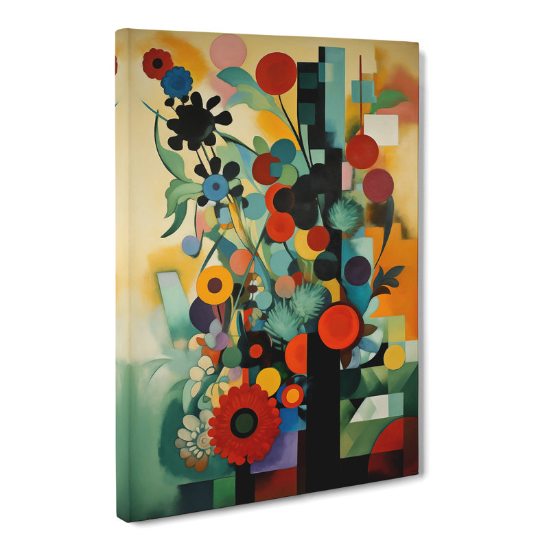 CAN-V0523-187X Bauhaus Flowers Vol.2 - Wrapped Canvas Print, 50cm H x 35cm W