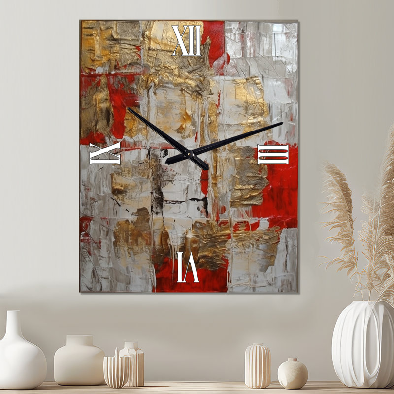 Horloge murale abstraite Cardinal Sin, Surdimensionné