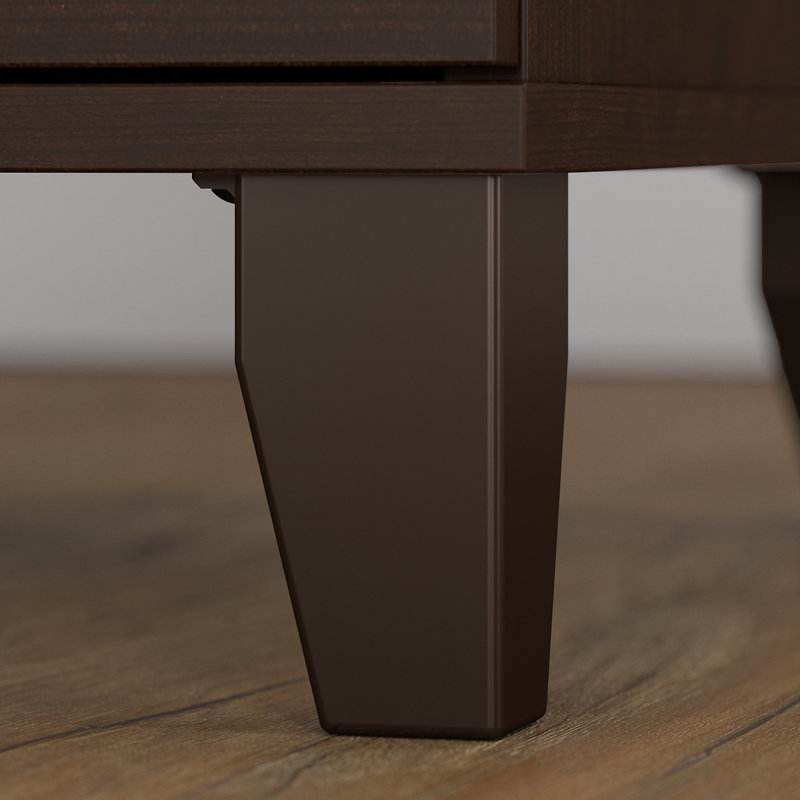 Magomed 4 Piece Computer Desk Office Set, Mocha Cherry
