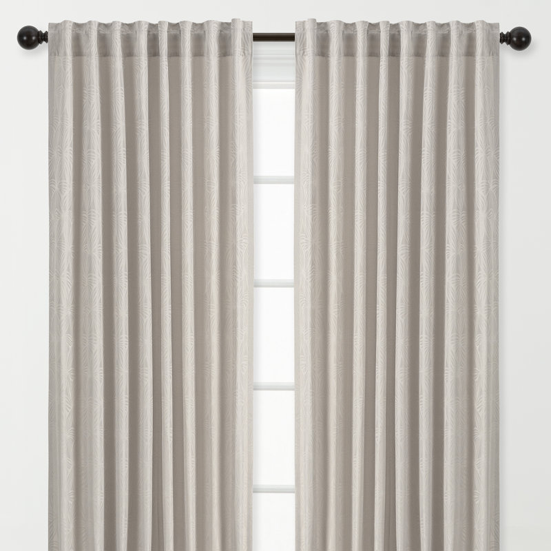 Panneaux de rideaux simples obscurcissant avec passe-tringle, Beige, l 52 po x L 96 po