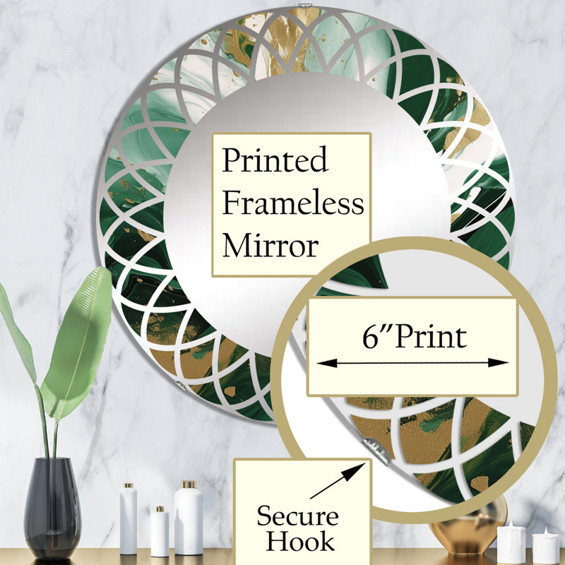 Malounta - Modern Wall Mirror Round, 32 po x 32 po