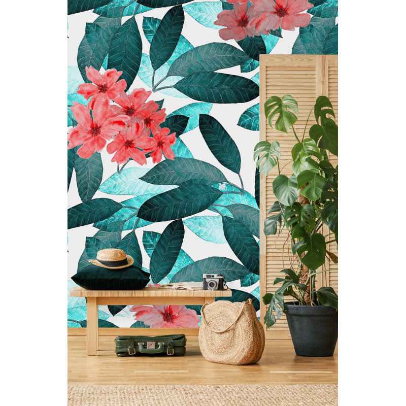 Floral Wall Mural, 100" W x 8.33" L