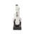 Divanique Polystone Link Abstract Decorative Silver Sculpture with Black Base
