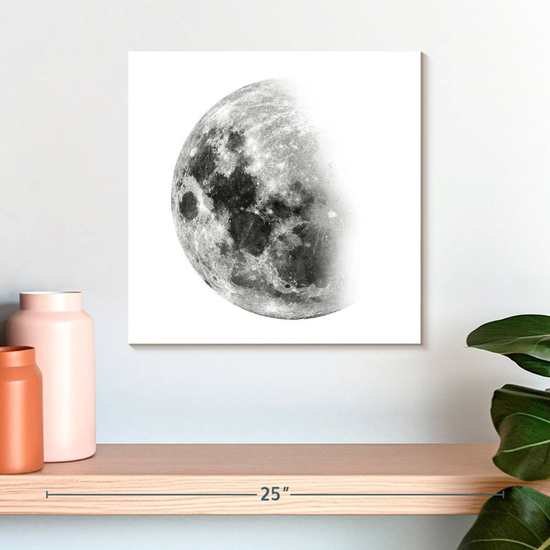 Lune d'Oberle décroissante I, H 16 po x l 16 po