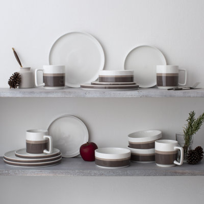 Service de table 16 pièces Noritake ColorStax Stripe, service pour 4