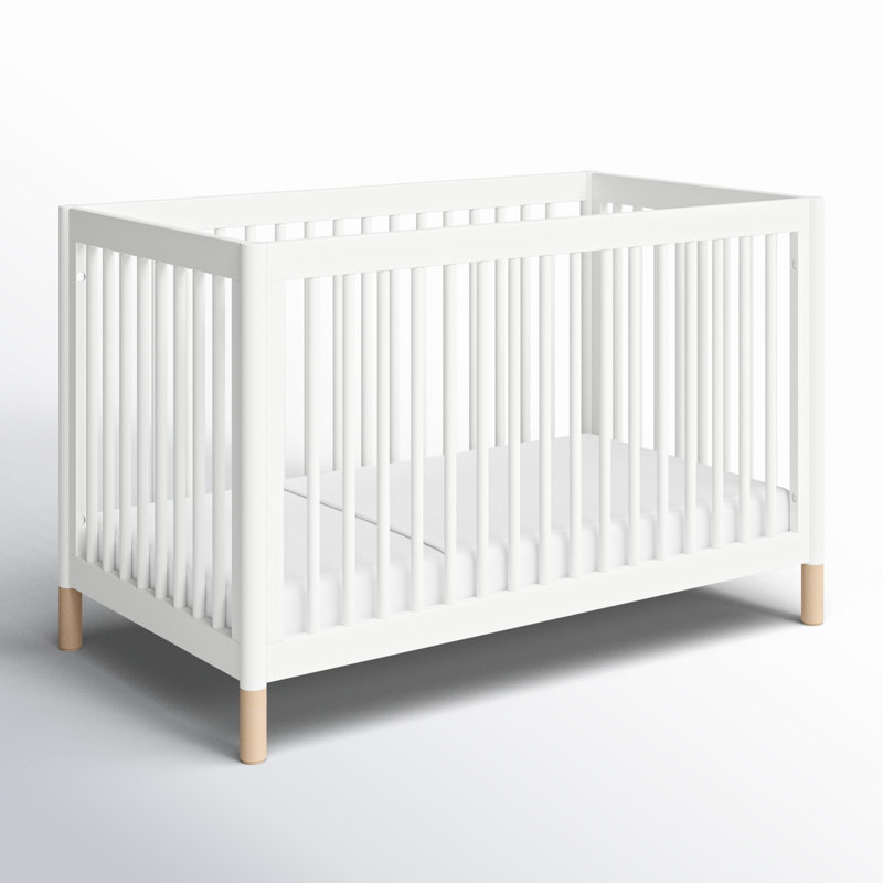 Gelato 4-in-1 Convertible Crib, White/Washed Natural