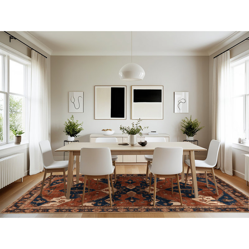 Machine Washable Persian Brown Area Rug, Rectangle 7' x 10'