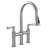 Pull-Down Sprayer Kitchen Faucet, Bridge Style With Double Handles For 3-Hole Widespread Sink-121147066