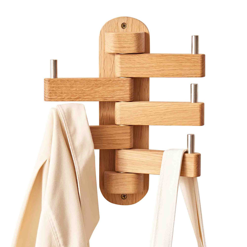 Carlis Solid Wood Wall 5 - Hook Coat Rack