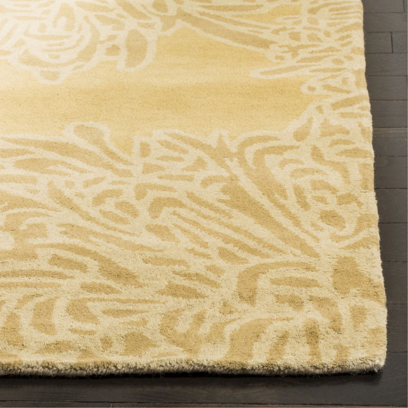 Tapis floral en laine touffeté à la main Coreatha Martha Stewart, Rond 4 pi