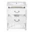Meuble-lavabo rétro avec élégance, lavabo en céramique et armoire en bois massif