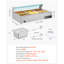 Chauffe-plats commercial 6 x 1/2 casseroles Buffet Bain Marie avec couvercle en verre